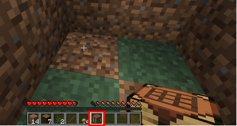 マイクラ　作業台を手持ちにセットする